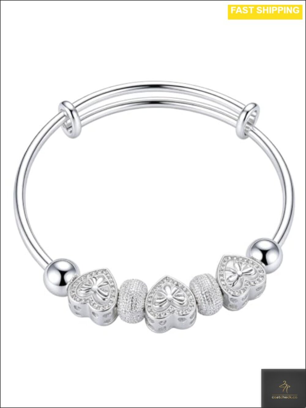 S925 Sterling Silver Adjustable Bangle Bracelet Elegant Small Wrist Women